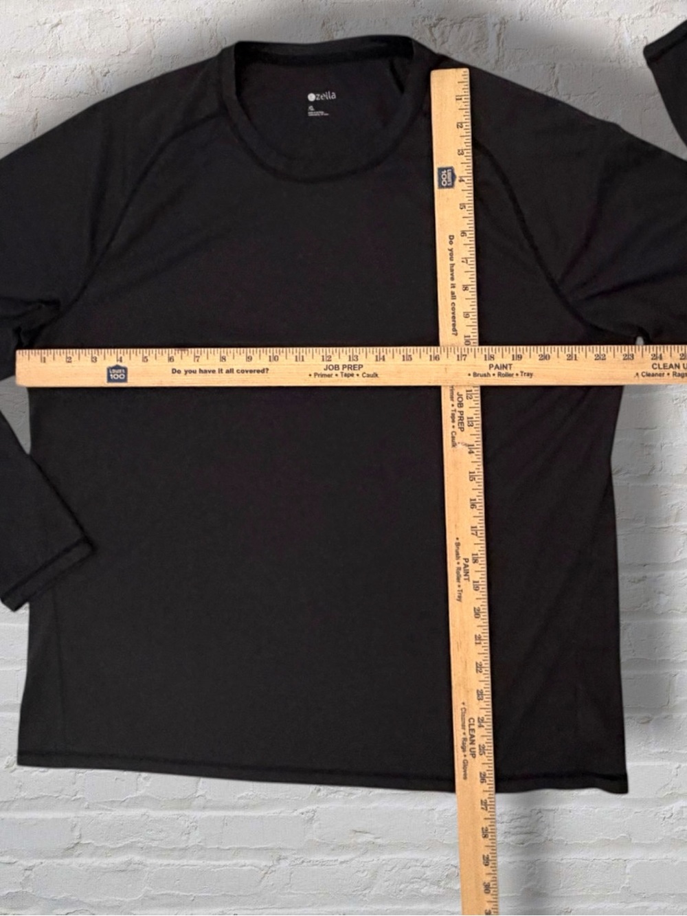 Zella Men’s XL Black Lightweight Performance Long Sleeve Crew Neck Shirt - Picture 7 of 7